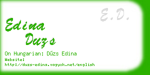 edina duzs business card