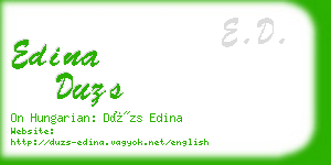 edina duzs business card